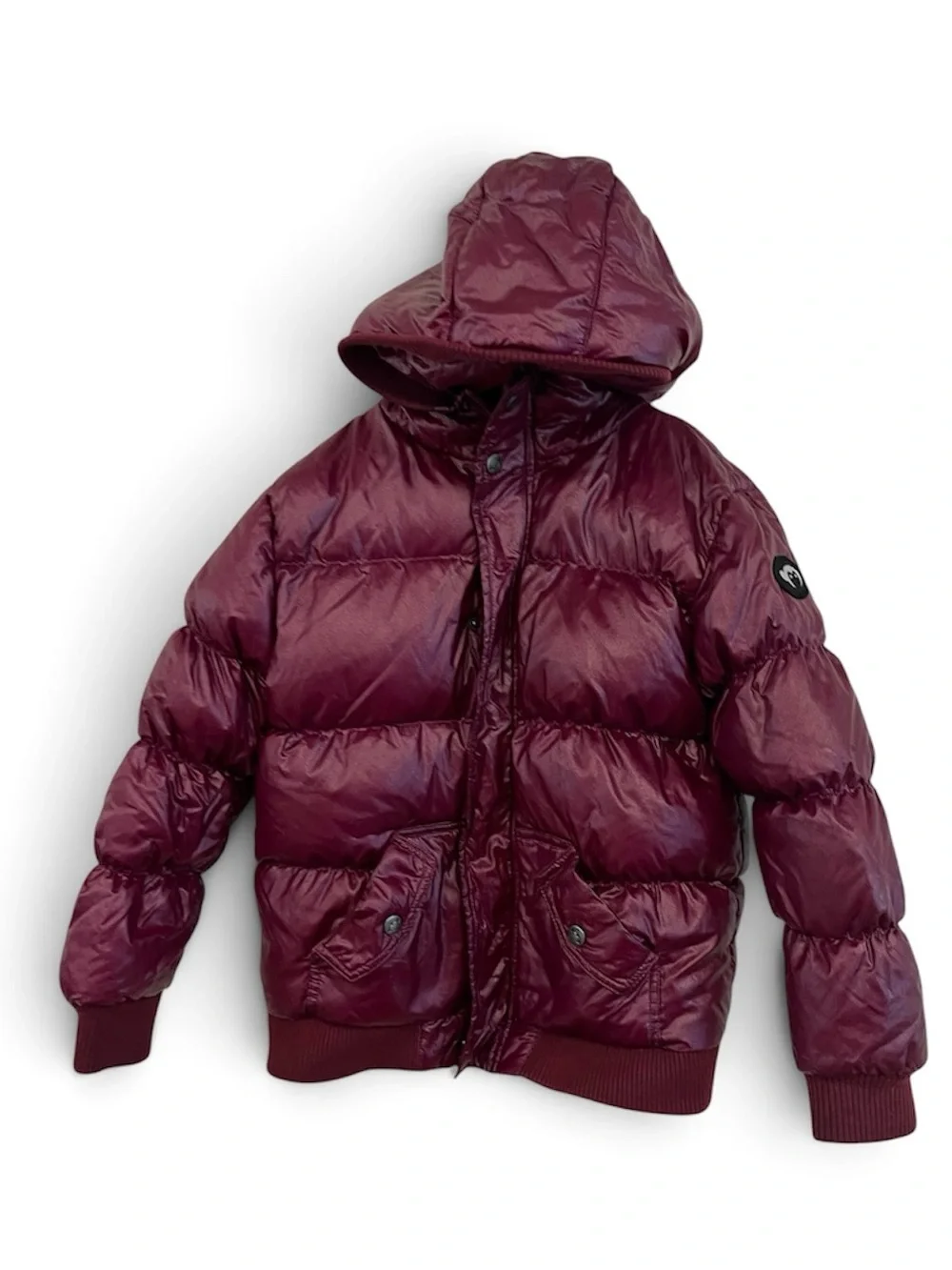 Appaman Kids Hooded Puffer Jacket - Burgundy